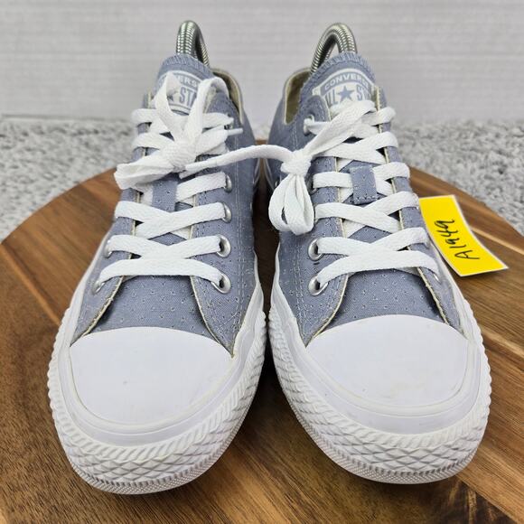 Converse CTAS All Star Ox Low Blue Perforated Casual Y2K Daily Sneakers Womens 8 - Picture 6 of 13